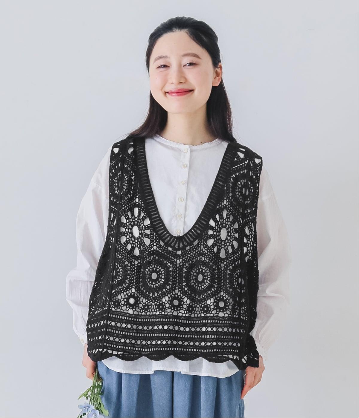 レースベスト(ブラック-F)