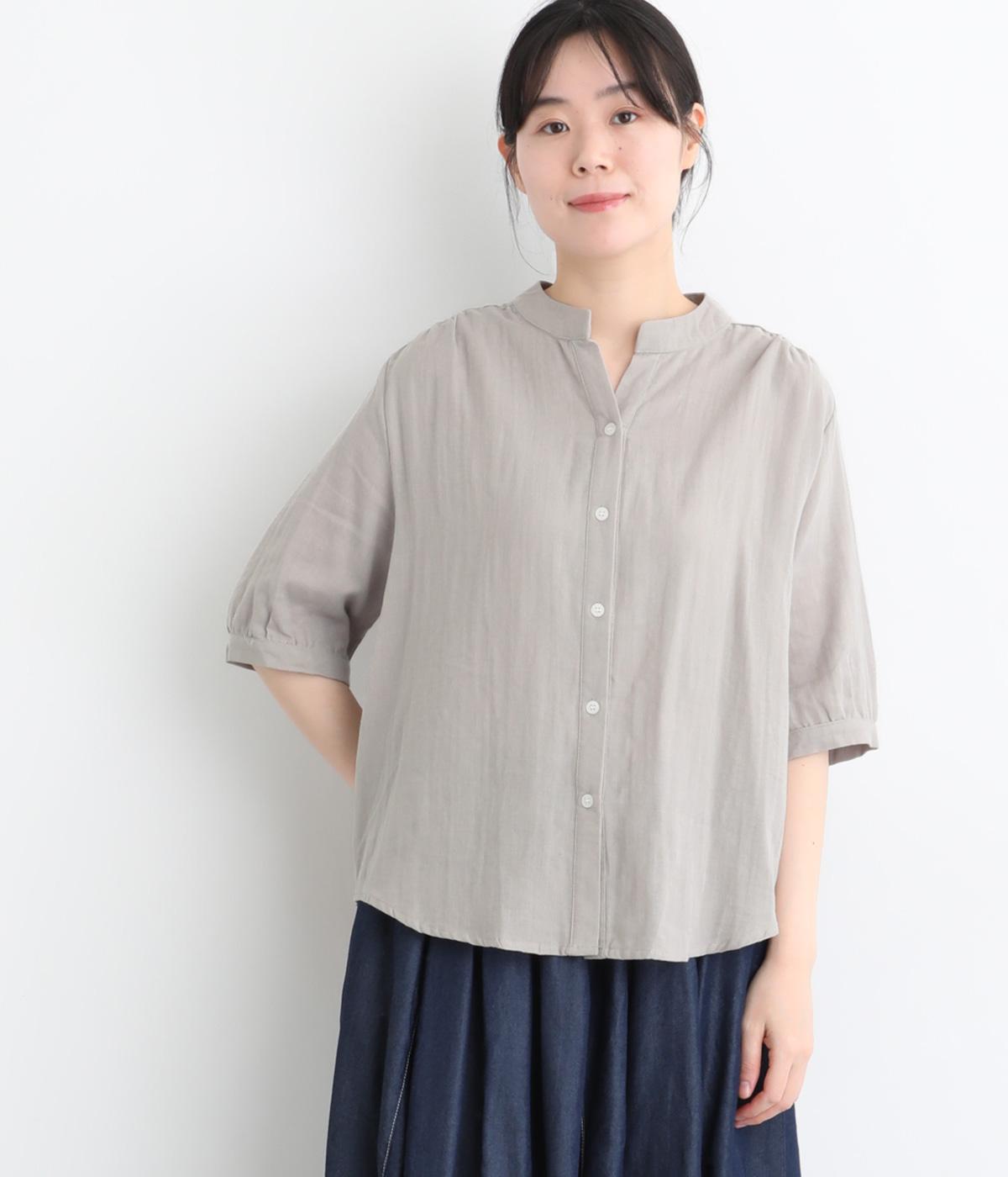 コットンダブルガーゼバンドカラーシャツ｜C.L.N（シーエルエヌ）の