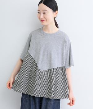 コットンギンガム切替T