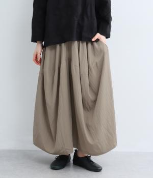 レーヨンナイロンスカート風ワイドパンツ