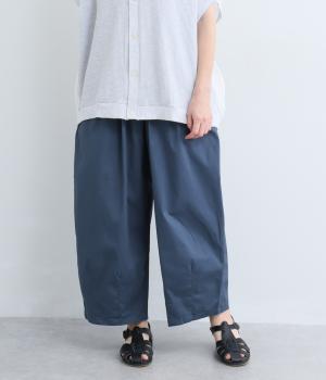 ストレッチツイルワイドコクーンパンツ(ネイビー-F)