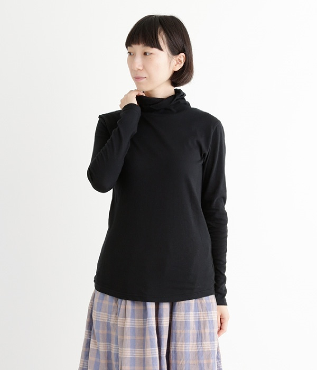 オーガニックトップガーゼプルオーバー(ブラック-ONESIZE)