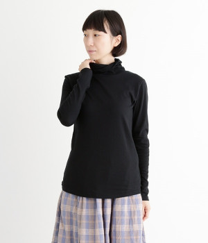 オーガニックトップガーゼプルオーバー(ブラック-ONESIZE)