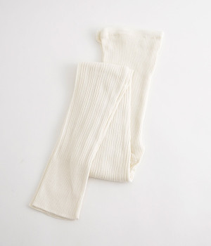 オーガニックコットンカラーリブレギンス(アイボリー-ONESIZE)