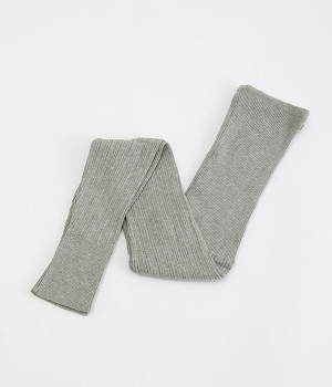 オーガニックコットンカラーリブレギンス(グレー-ONESIZE)