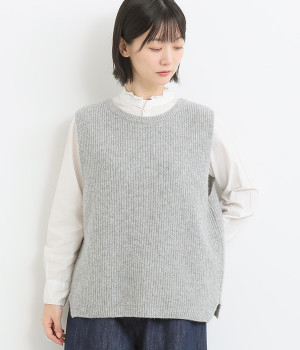 ウールネップ2WAYベスト(グレー-ONESIZE)