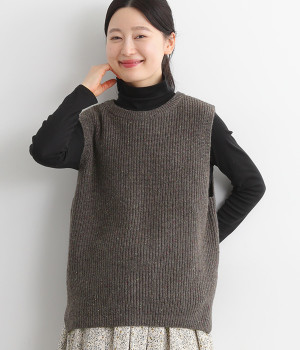 ウールネップ2WAYベスト(ブラウン-ONESIZE)