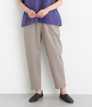 コットンリネンツイルパンツ(ライトグレー-ONESIZE)