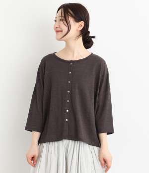 リネンジャージカーディガン(コゲチャ-ONESIZE)