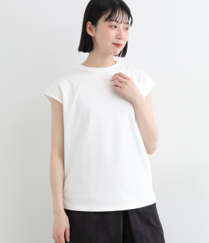 スビンコットンプラチナムスムースフレンチプルオーバー(オフホワイト-ONESIZE)