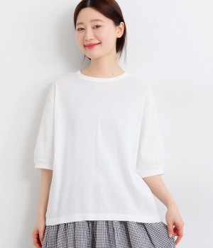 ビワコットンパフスリーブプルオーバー(オフホワイト-ONESIZE)