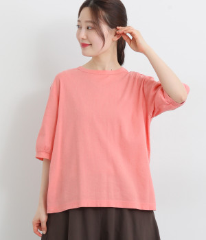 ビワコットンパフスリーブプルオーバー(ピンク-ONESIZE)