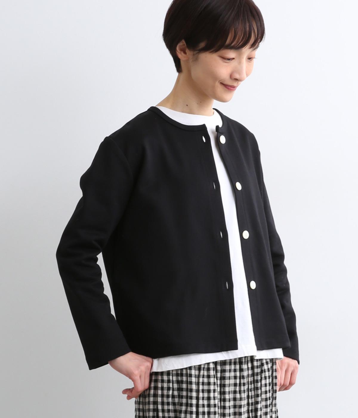 スーピマコットン度詰め裏毛カーディガン(クロ-F)