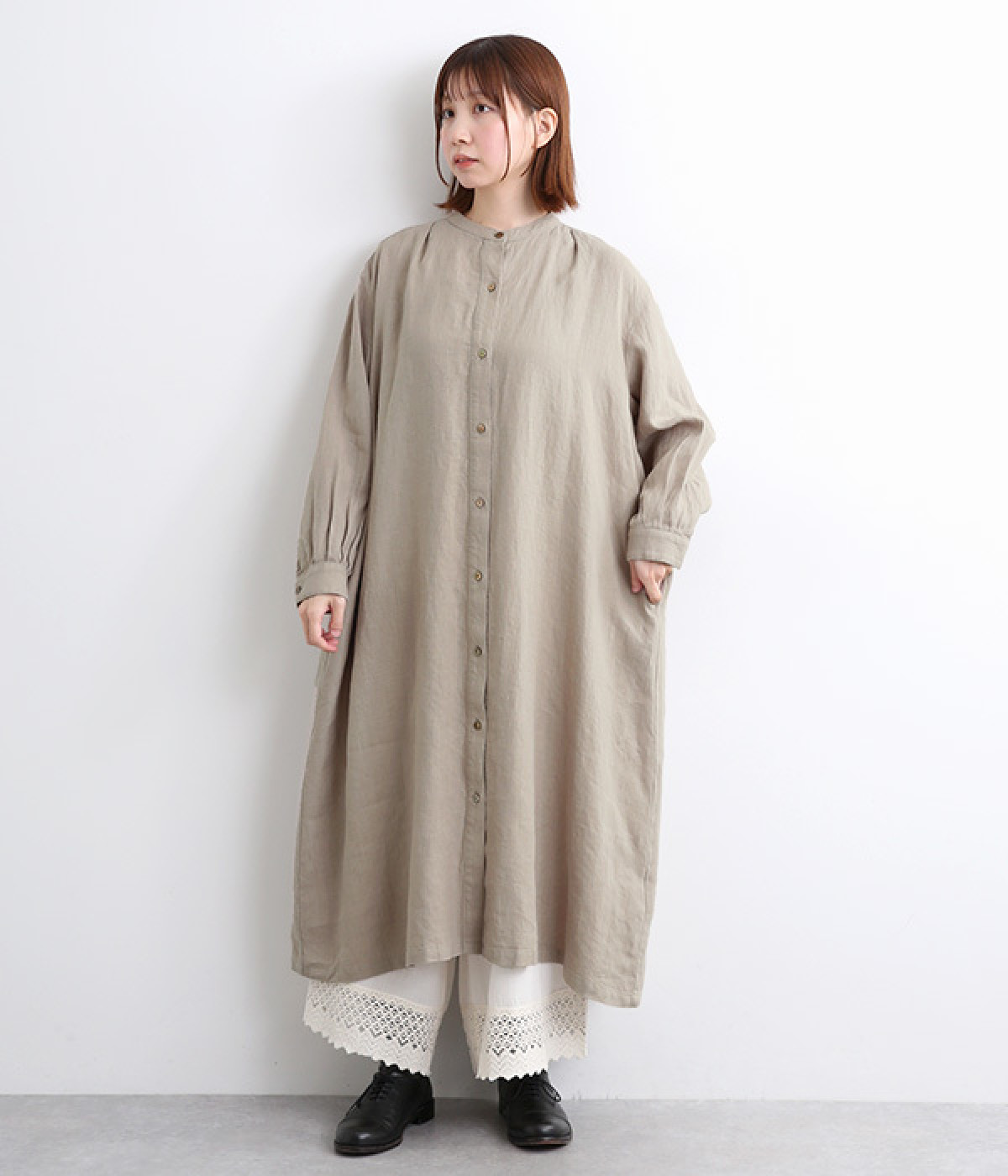 リトアニアリネン前あきタックワンピース｜nofl（ノフル）の商品詳細