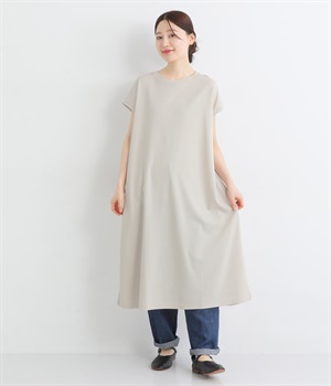コットン強撚ワンピース(ライトグレー-ONESIZE)