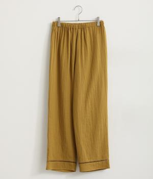 コットンガーゼオリーブオイル仕上げぺチパンツ(マスタード-F)