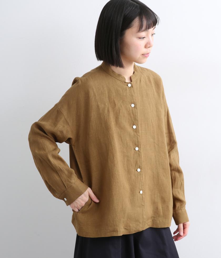 フレンチリネンキャンバスワッシャーシャツジャケット