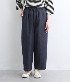 コットンデニムイージーパンツ(ネイビー-F)