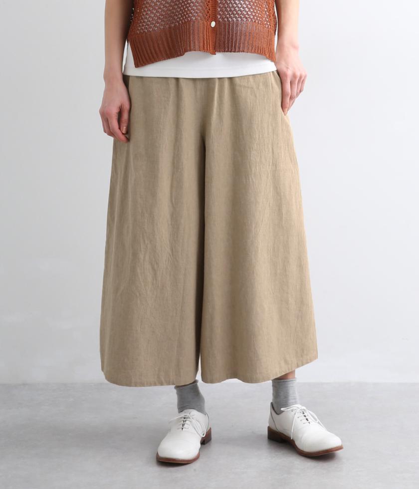 リネンコットンワイドパンツ