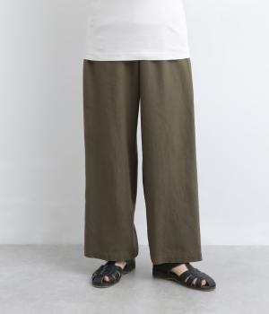 テンセル天日干しワッシャーイージーパンツ(カーキ-F)