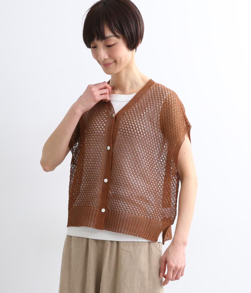 ギマコットン透かし柄カーディガン