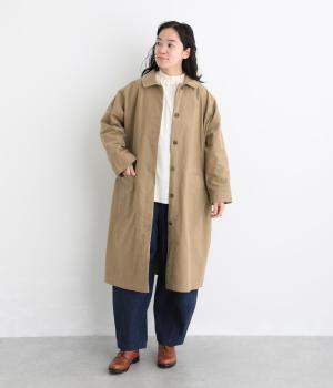 コットン起毛バックサテンコート（ベージュ・ML）