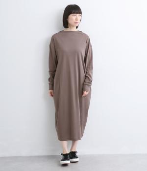強撚フライスボトルネックワンピース