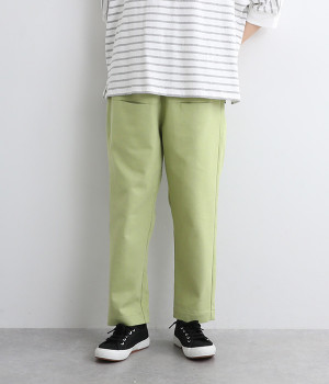 ツイル 9分丈テーパードパンツ(グリーン-ONESIZE)