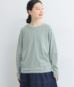 フレンチボーダーTシャツ(グリーン-F)