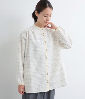 コットンキャンバス　配色チュニック