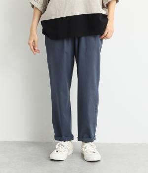 9分丈ウエストゴムテーパードパンツ(ネイビー-F)