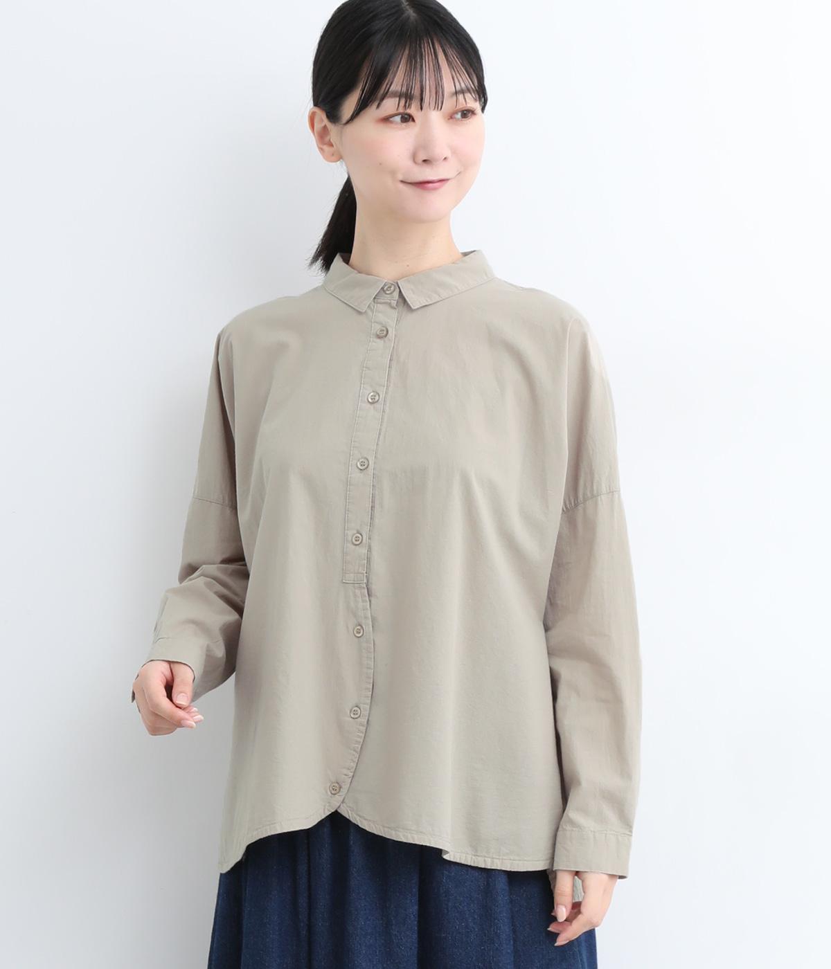 先染めコットンドビーストライプ(ベージュ-F)