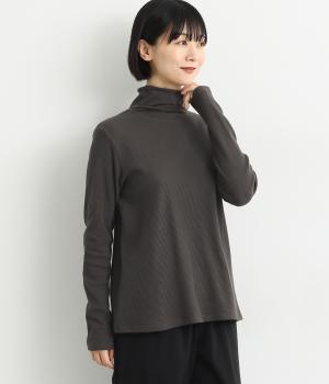 タートルネックカットソー(チャコールグレー-F)