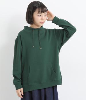 モックネックプルオーバー(グリーン-F)