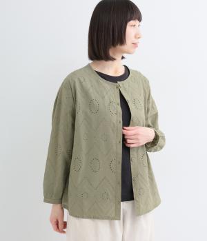 コットン総レースショート丈アウター