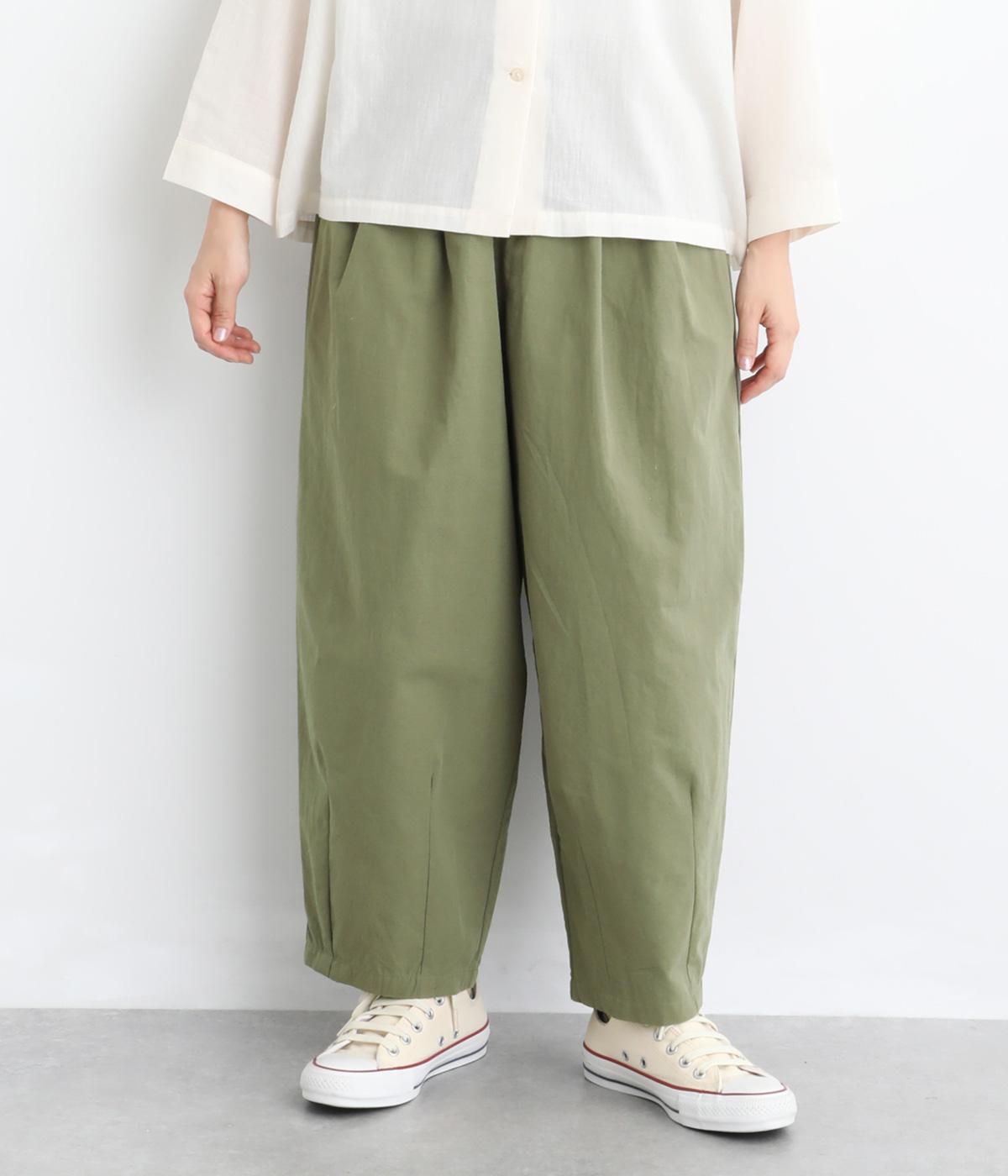 先染めコットンリネン9分丈ゆるバルーンパンツ｜cloudnine（クラウド