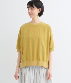 リネン混　リブコンビプルオーバー(イエロー-F)