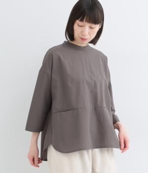 コットンブロードシャンブレー　プルオーバーブラウス