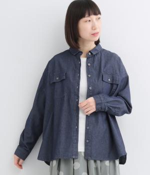 5．4ｏｚデニムシャツ(ネイビー-F)
