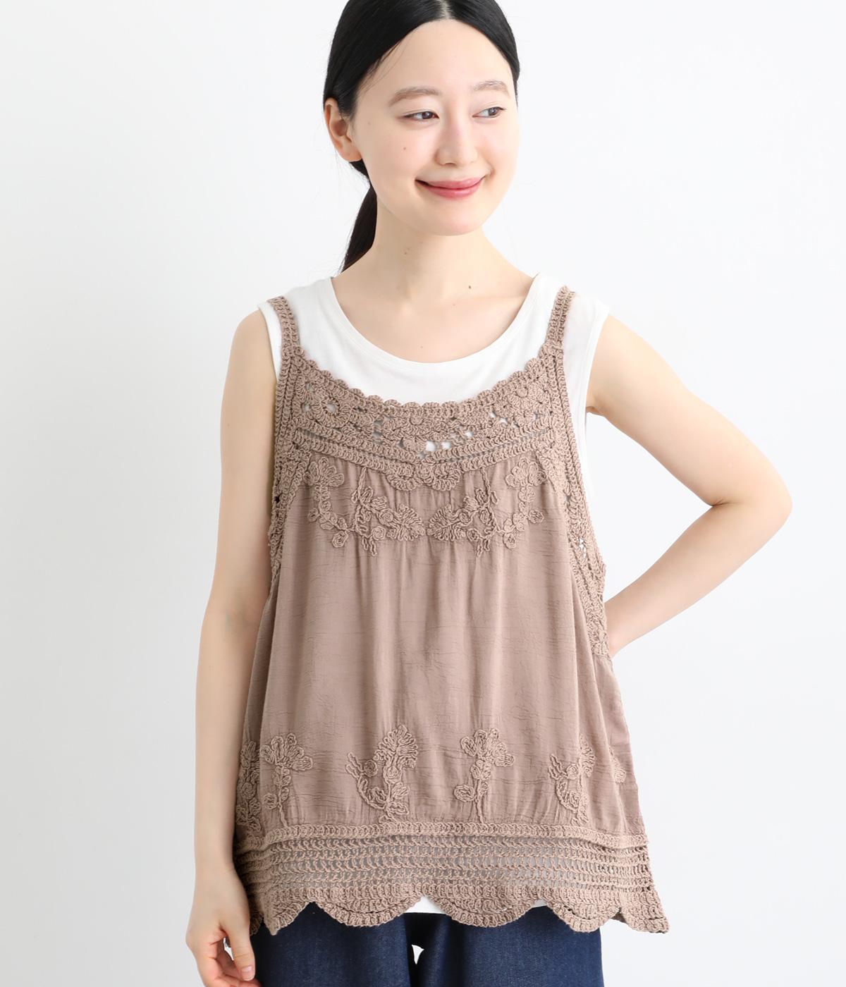 レース刺繍キャミベスト｜cloudnine（クラウドナイン）の商品詳細