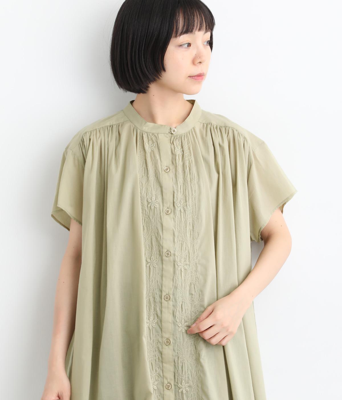 コットンボイル刺繍ギャザーワンピース｜cloudnine（クラウドナイン