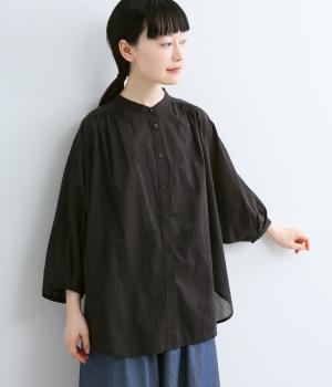 花刺繍ドルマンブラウス(ブラック-ML)
