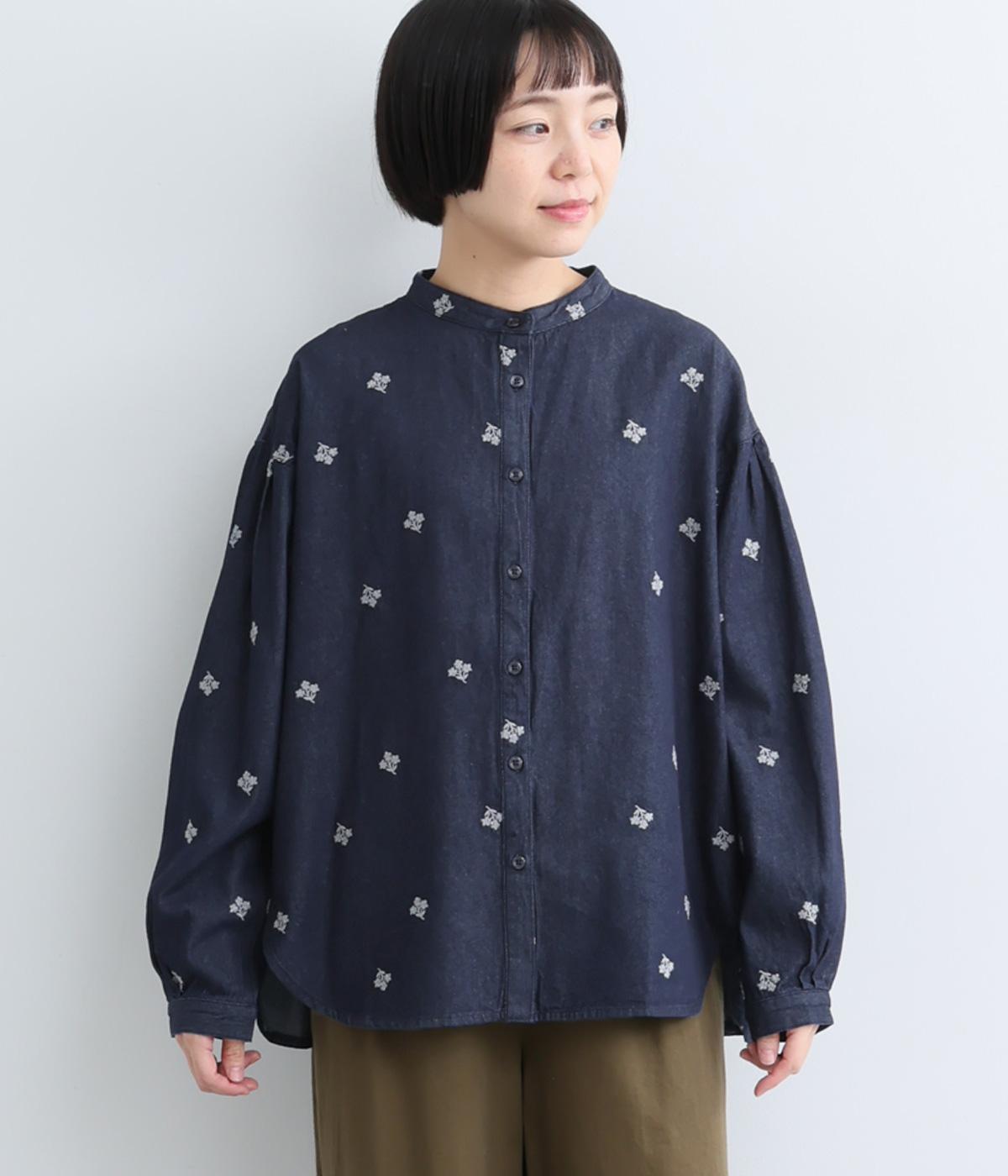 花柄刺繍デニムブラウス｜cloudnine（クラウドナイン）の商品詳細