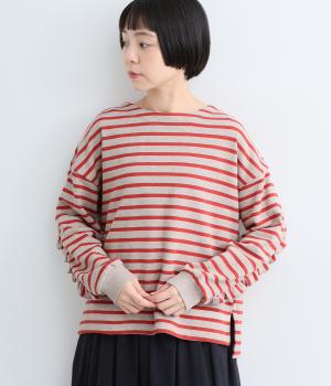 コットン裏毛フリル付きカットソー