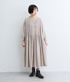 表起毛フランネルピンタックワンピース