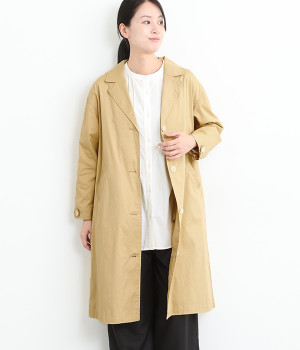 マーガレットネーム付きスプリングコート(イエローベージュ-M)