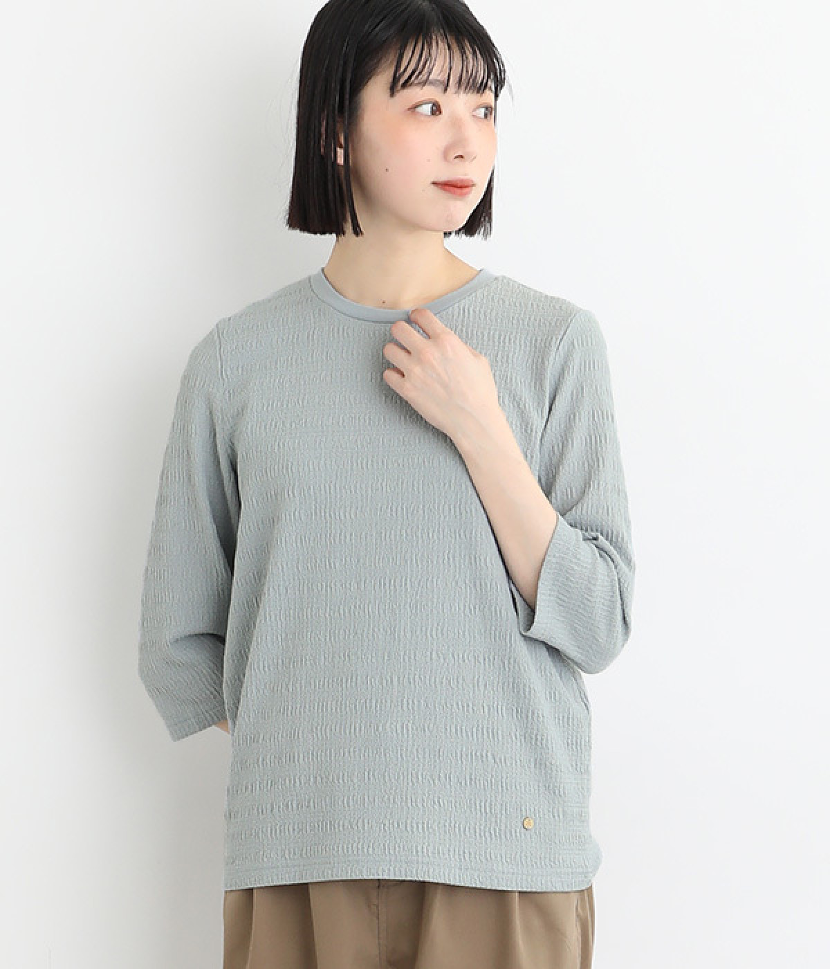 シャーリングプルオーバー(ブルー-M)