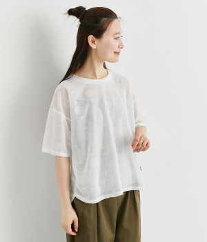 雨粒ドット柄カットプルオーバー