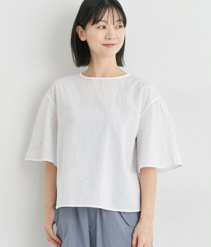 カラフルドット刺繍プルオーバー