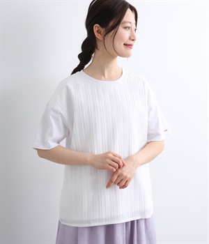 布帛切り替えプルオーバー